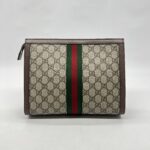Gucci Ophidia Pouch GG Supreme Brown GHW