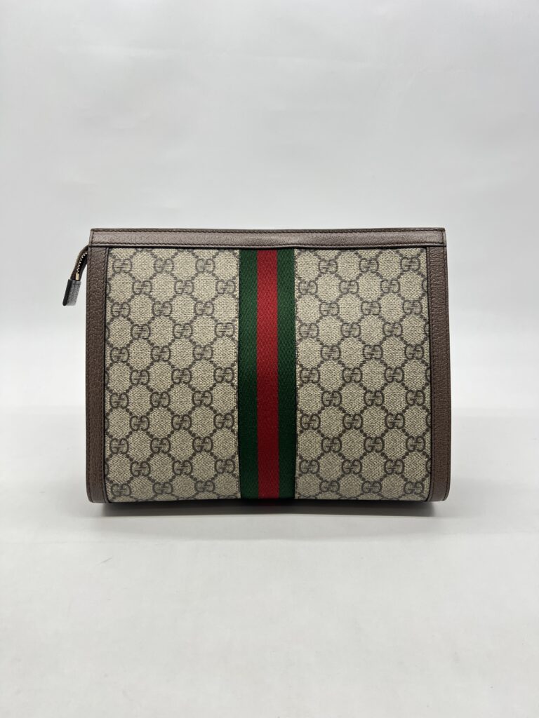 Gucci Ophidia Pouch GG Supreme Brown GHW
