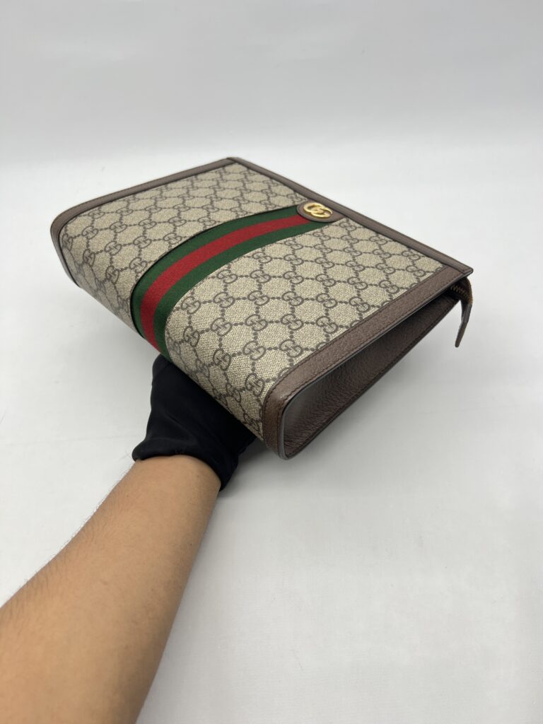 Gucci Ophidia Pouch GG Supreme Brown GHW