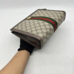 Gucci Ophidia Pouch GG Supreme Brown GHW