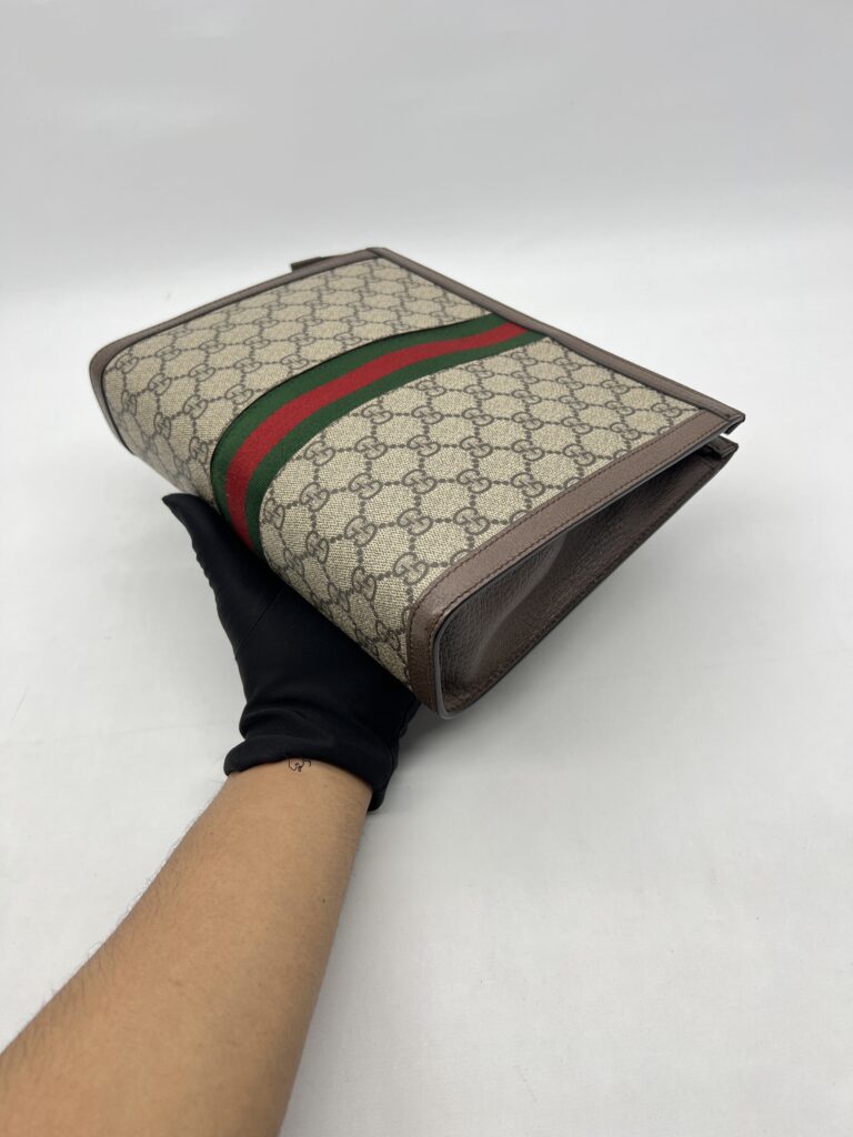 Gucci Ophidia Pouch GG Supreme Brown GHW