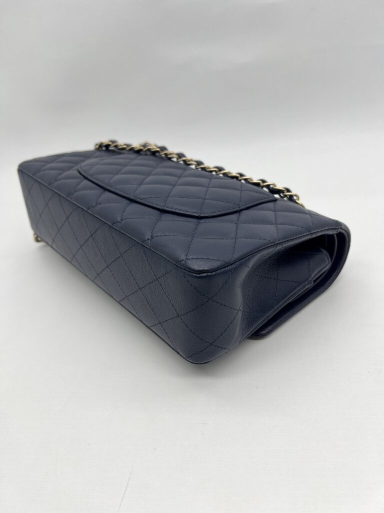 Chanel Medium Classic D. Flap Caviar Navy LGHW