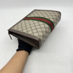 Gucci Ophidia Pouch GG Supreme Brown GHW