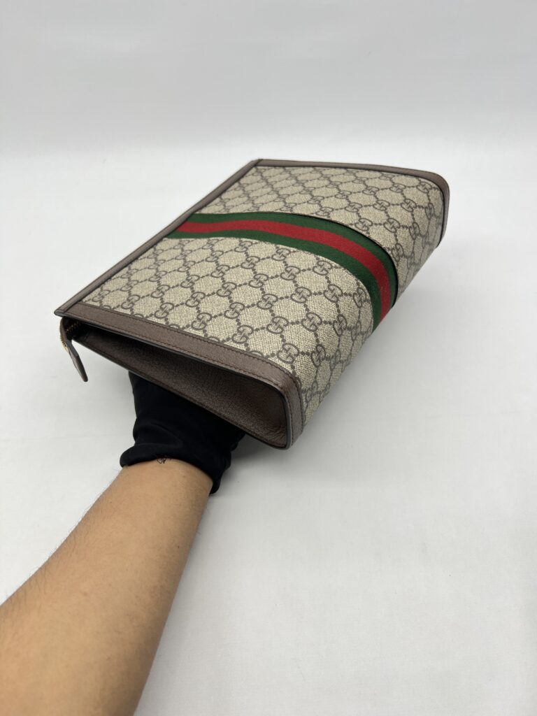 Gucci Ophidia Pouch GG Supreme Brown GHW