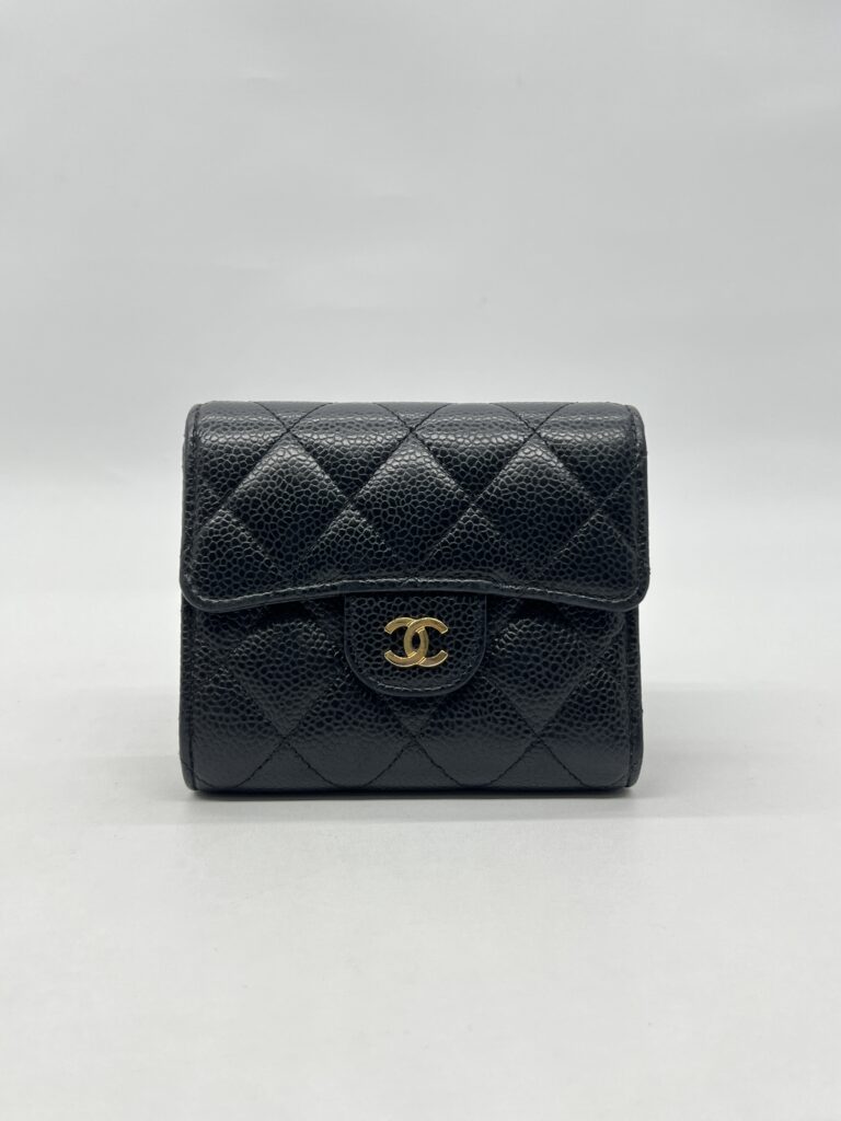 Chanel Trifold Wallet Caviar Black GHW