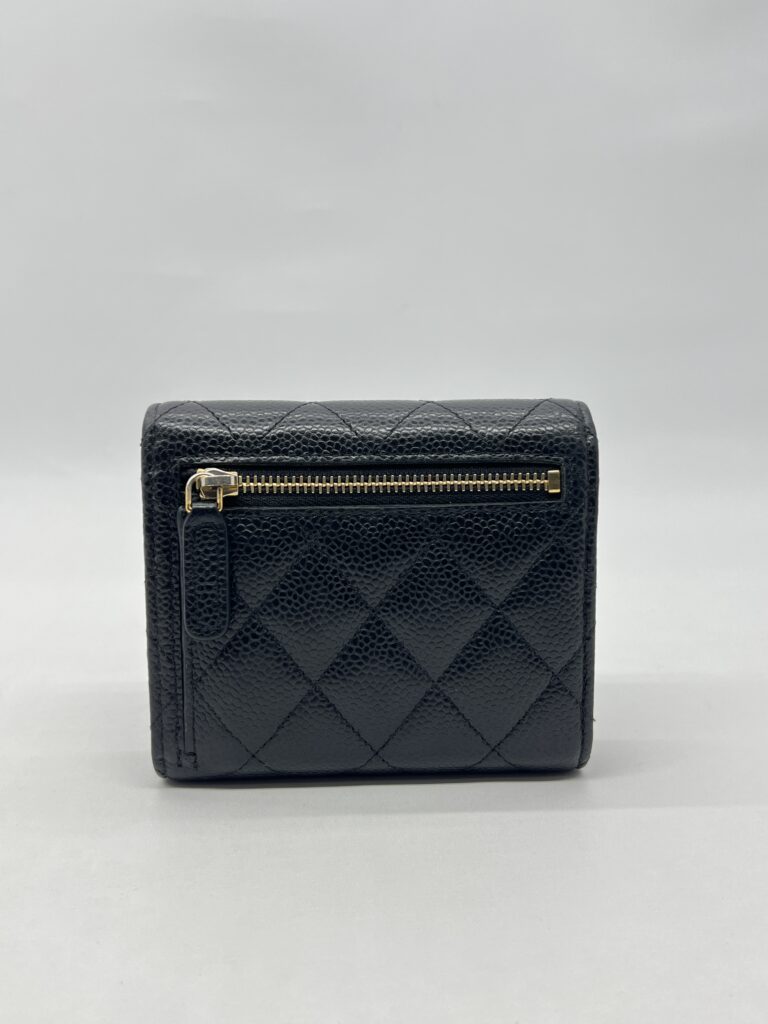 Chanel Trifold Wallet Caviar Black GHW