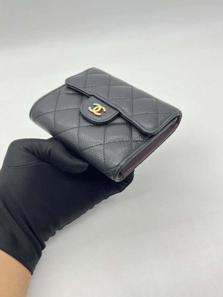 Chanel Trifold Wallet Caviar Black GHW