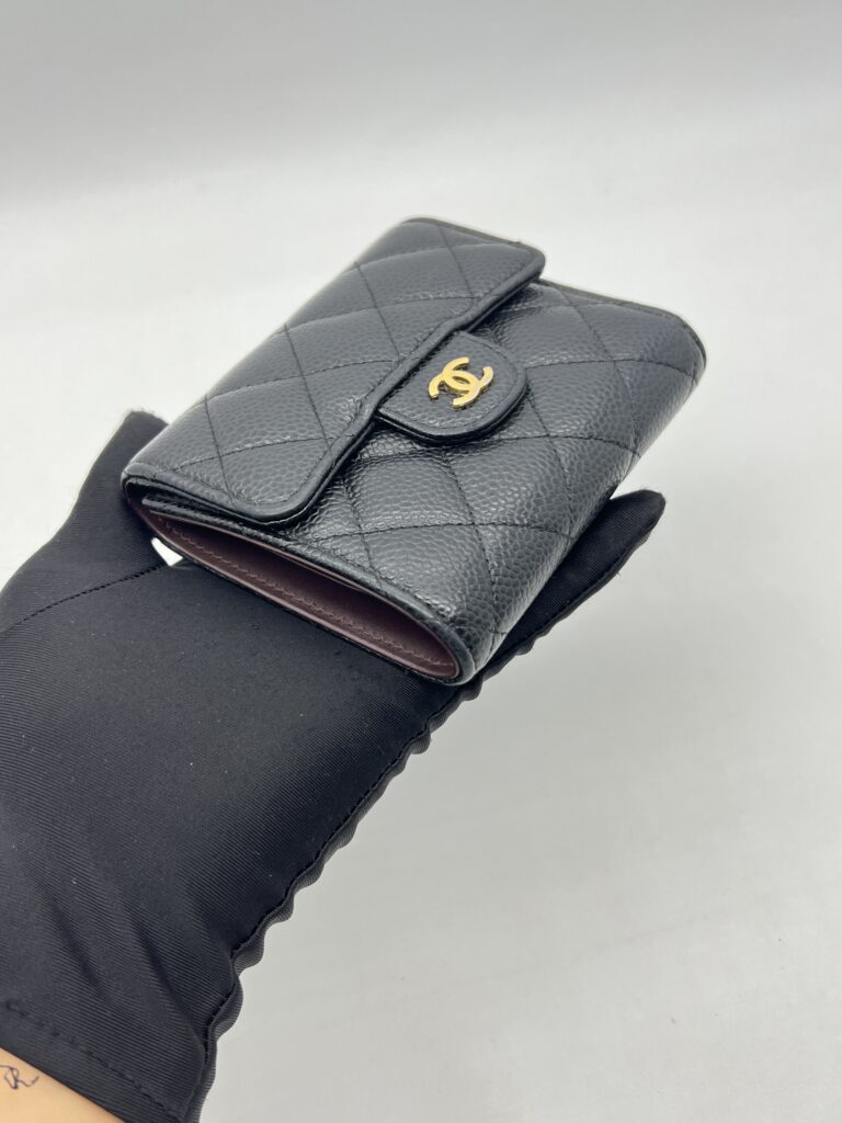 Chanel Trifold Wallet Caviar Black GHW