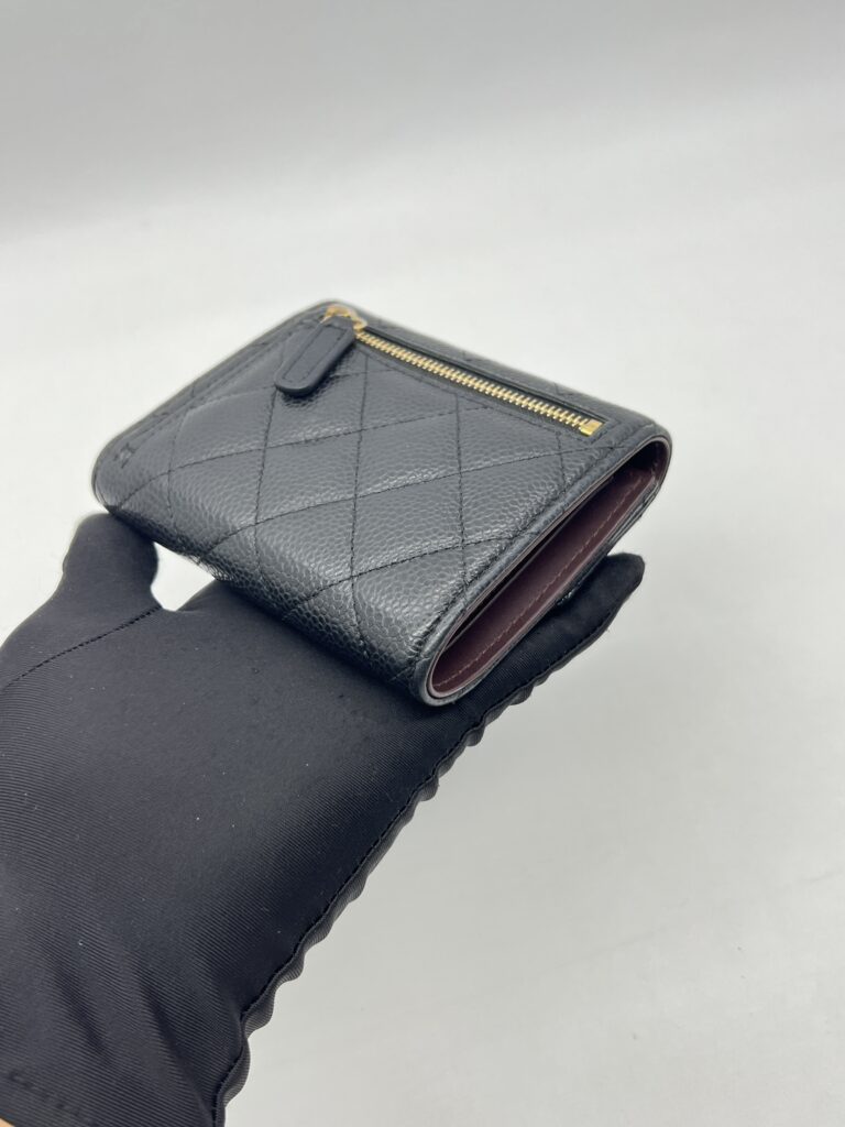 Chanel Trifold Wallet Caviar Black GHW