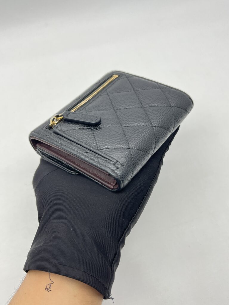 Chanel Trifold Wallet Caviar Black GHW