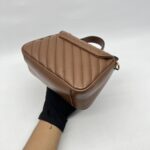 Gucci Mini Marmont Top Handle  Geometric Caramel GHW