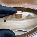Gucci Mini Marmont Top Handle  Geometric Caramel GHW