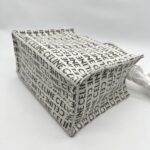 Chanel Small Cabas Canvas White And Tan