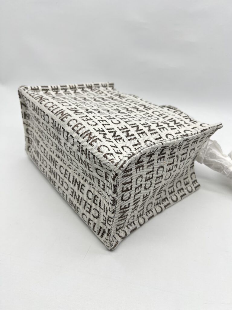 Chanel Small Cabas Canvas White And Tan