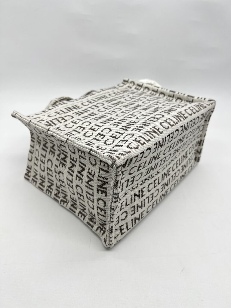 Chanel Small Cabas Canvas White And Tan