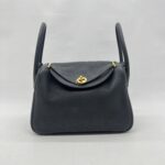 Hermes Lindy 26 Taurillon Clemence Noir GHW