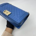 Chanel Boy 25 Medium Lambskin Blue GHW