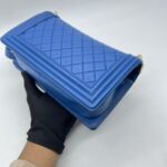 Chanel Boy 25 Medium Lambskin Blue GHW