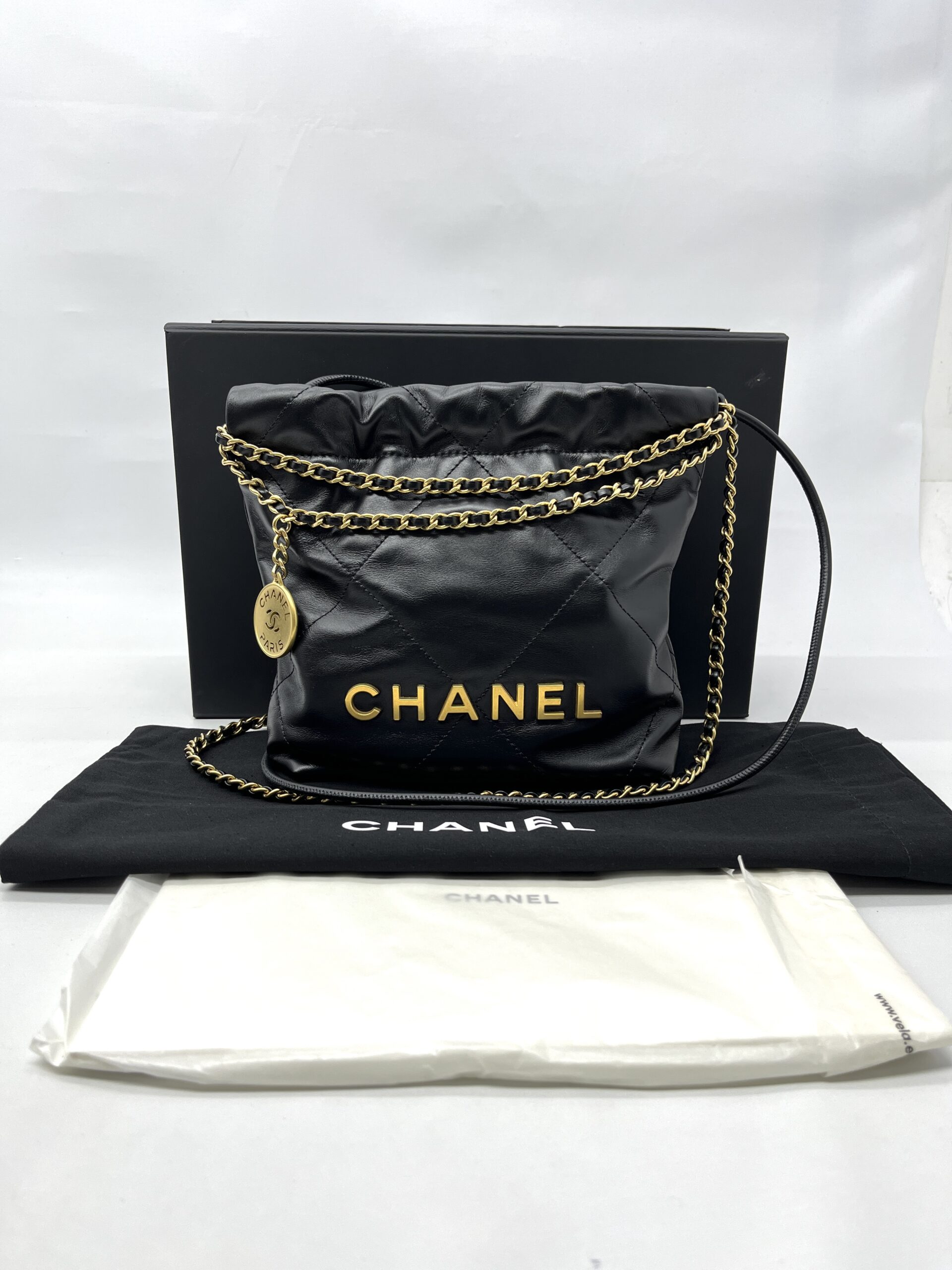 Chanel C22 Mini Lambskin Black GHW