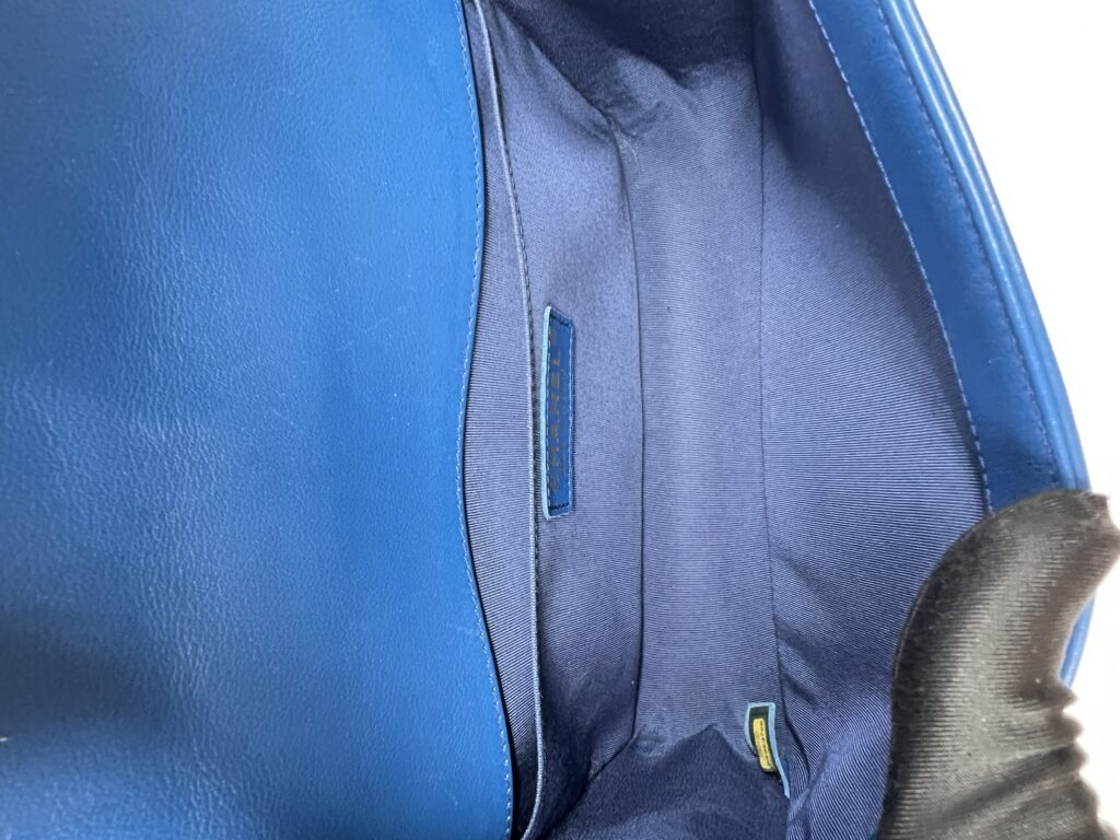 Chanel Boy 25 Medium Lambskin Blue GHW