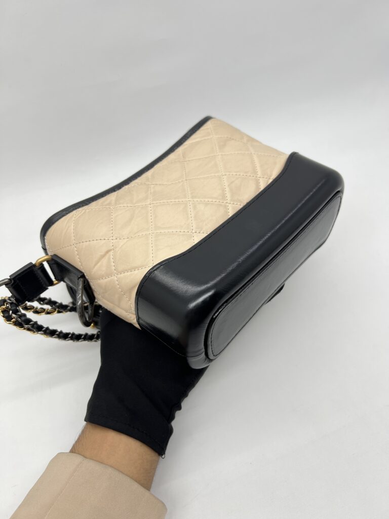 Chanel Gabrielle Small Beige Black