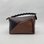Loewe Puzzle Edge Small Braided Tricolors Black Prune Havana