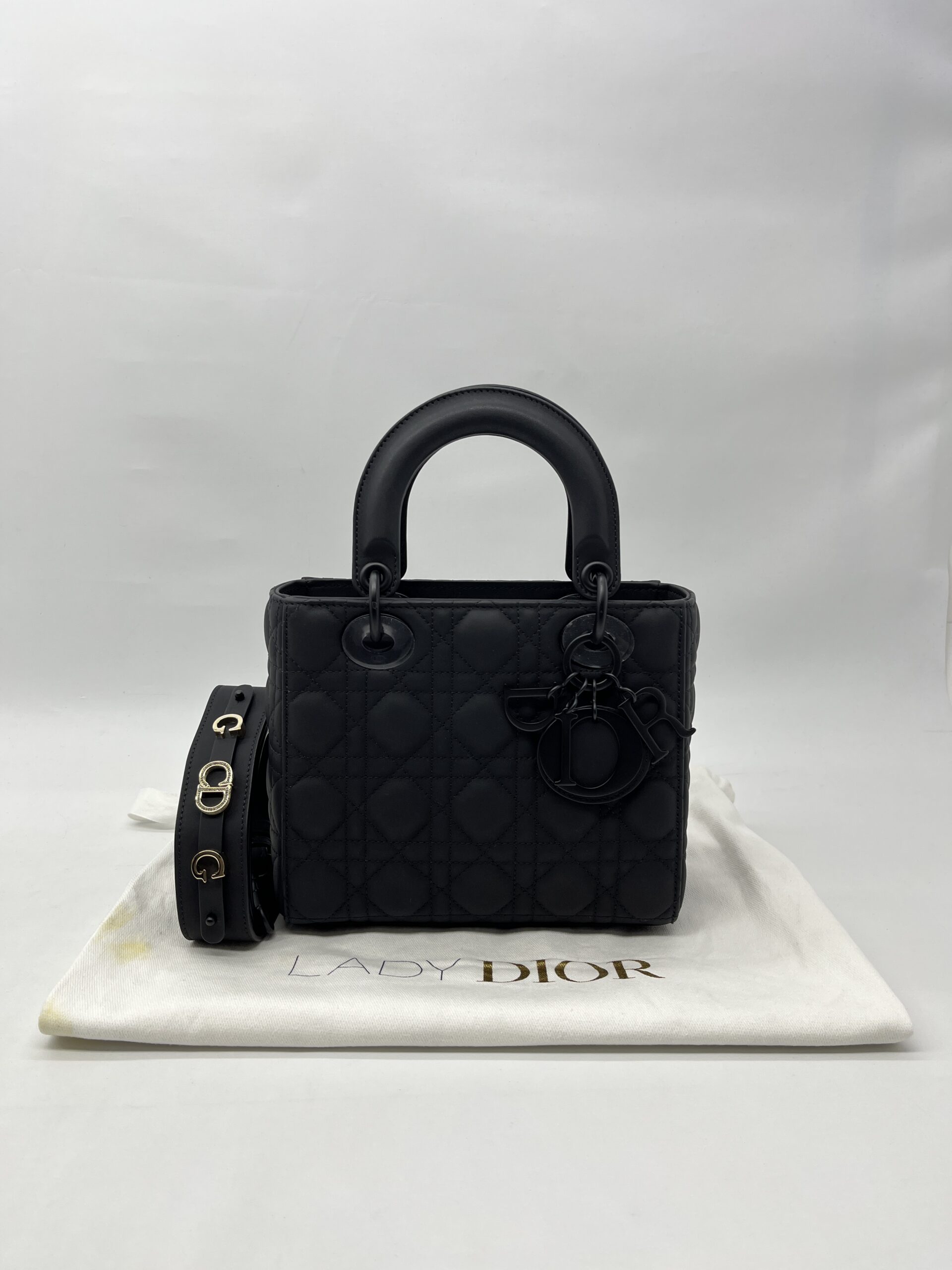 Dior Lady Dior Small All Black Matte