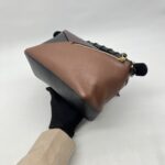 Loewe Puzzle Edge Small Braided Tricolors Black Prune Havana