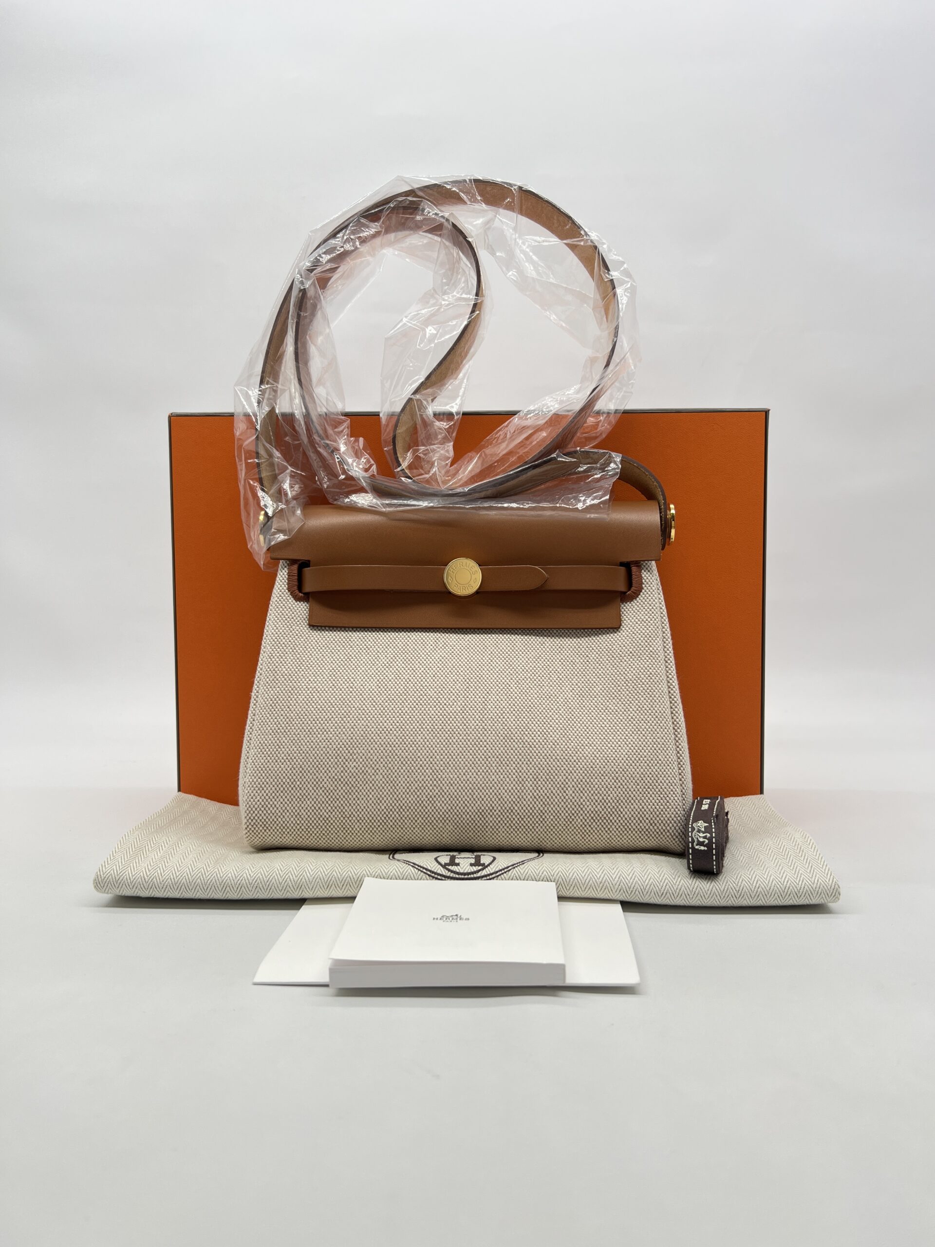 Hermes Mini Herbag Gold Naturale GHW