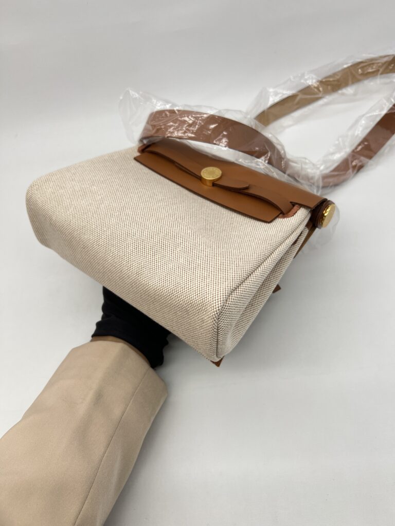 Hermes Mini Herbag Gold Naturale GHW