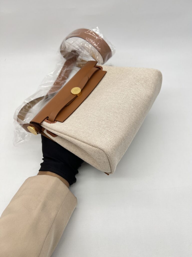 Hermes Mini Herbag Gold Naturale GHW