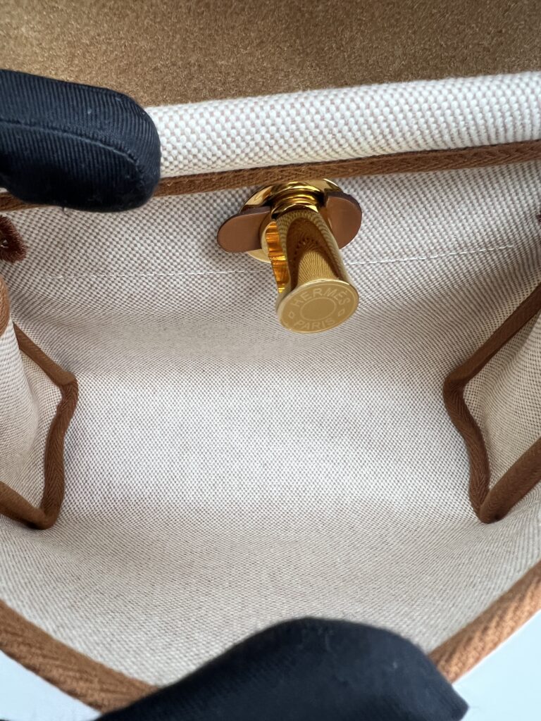 Hermes Mini Herbag Gold Naturale GHW