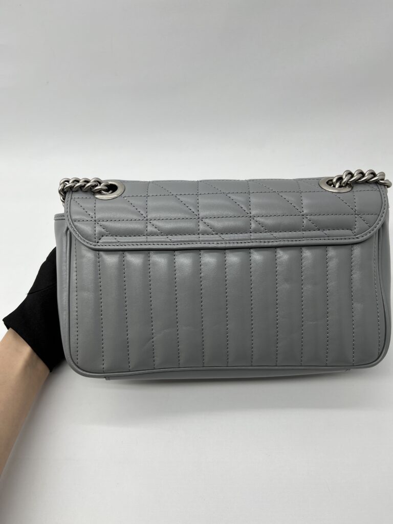 Gucci Marmont Flap Small Geometric Grey SHW