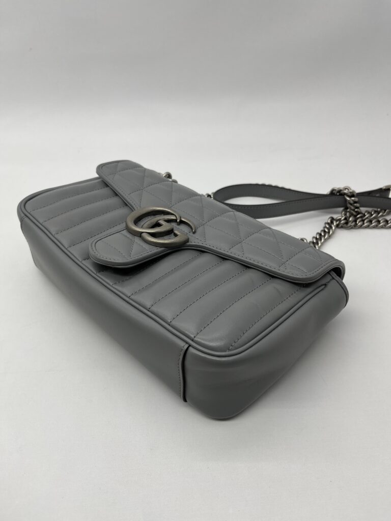 Gucci Marmont Flap Small Geometric Grey SHW