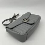 Gucci Marmont Flap Small Geometric Grey SHW
