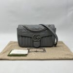 Gucci Marmont Flap Small Geometric Grey SHW
