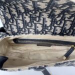 Dior Saddle Medium Canvas Blue Oblique GHW