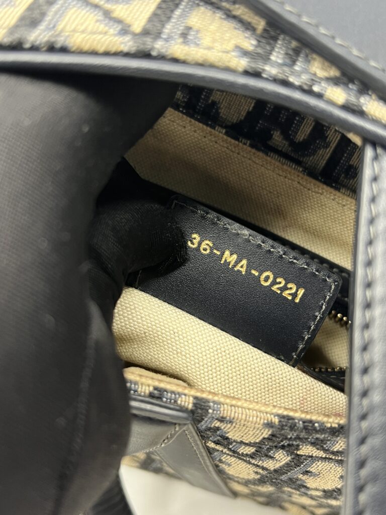 Dior Saddle Medium Canvas Blue Oblique GHW