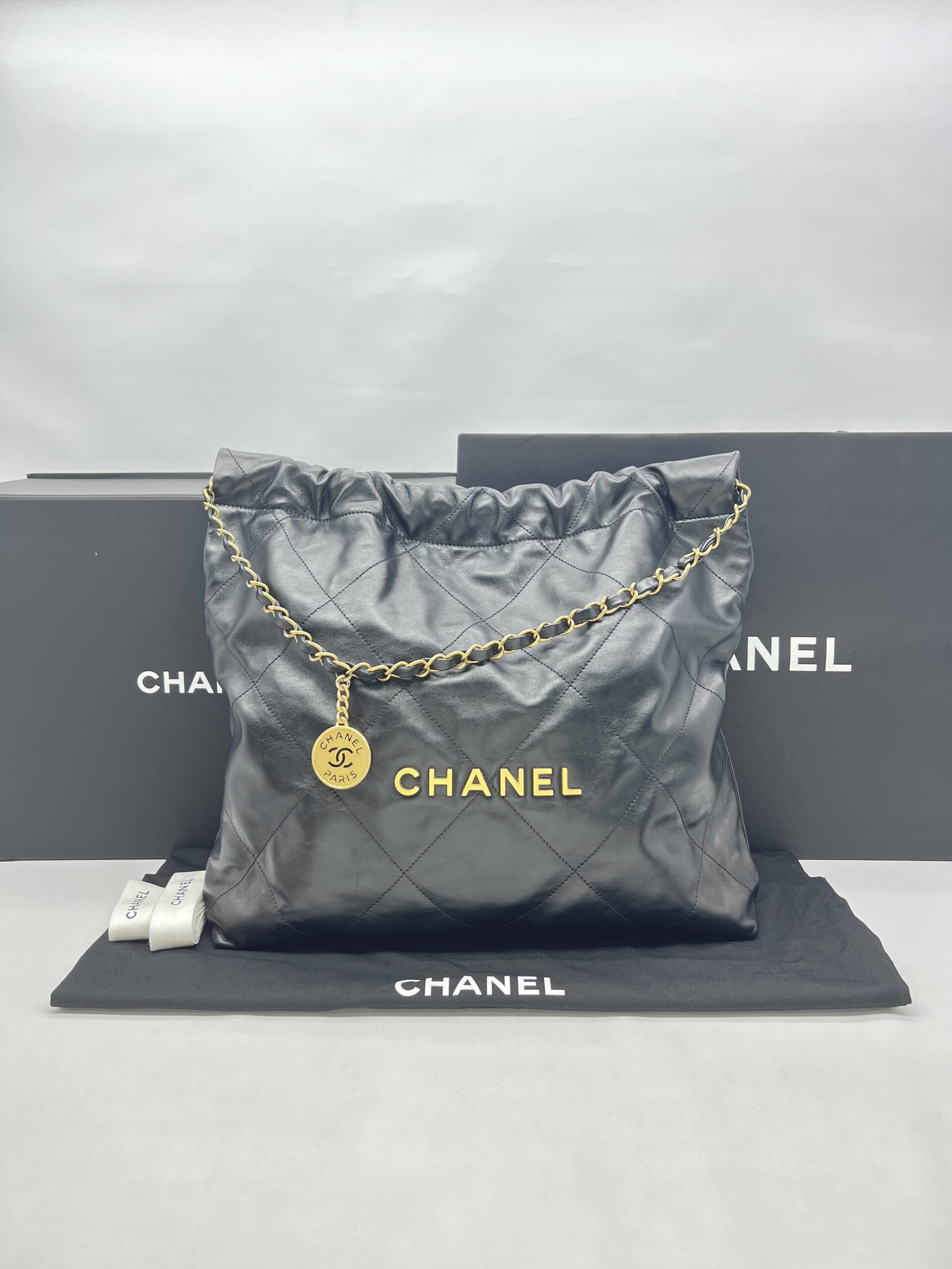 Chanel C22 Medium Lambskin Black GHW