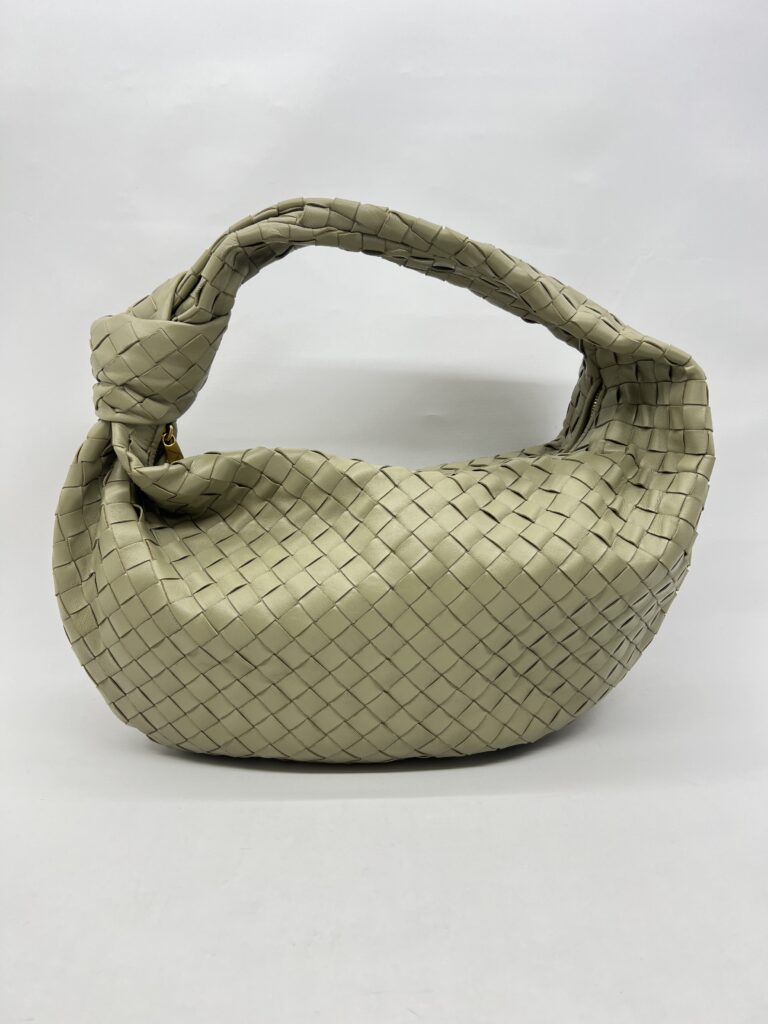 Bottega Veneta Classic Jodie Intrecciato Travertine Green GHW