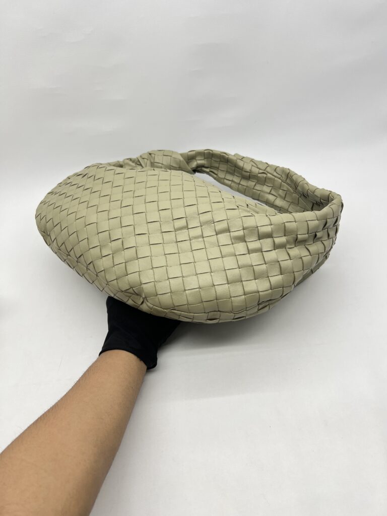 Bottega Veneta Classic Jodie Intrecciato Travertine Green GHW