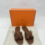 Hermes Oran Sandals Gold
