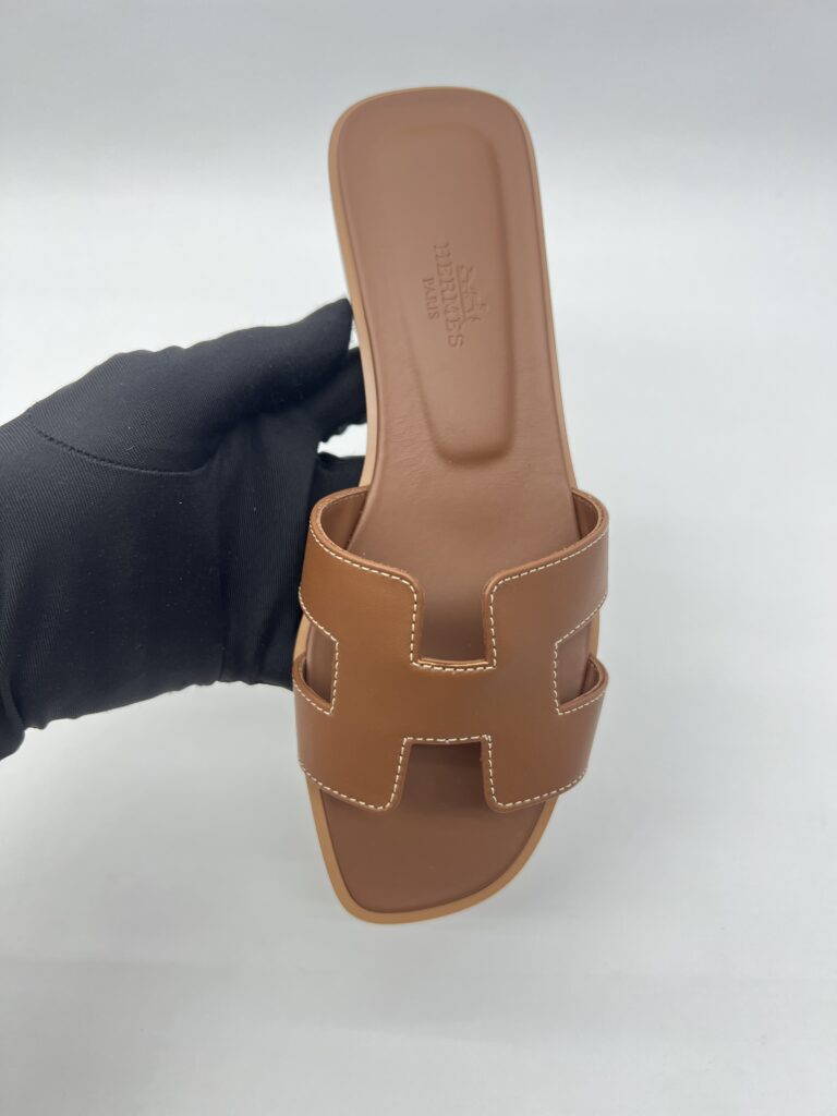 Hermes Oran Sandals Gold