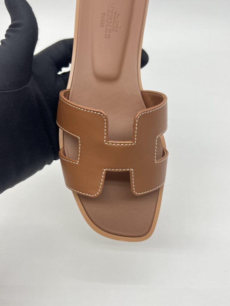 Hermes Oran Sandals Gold