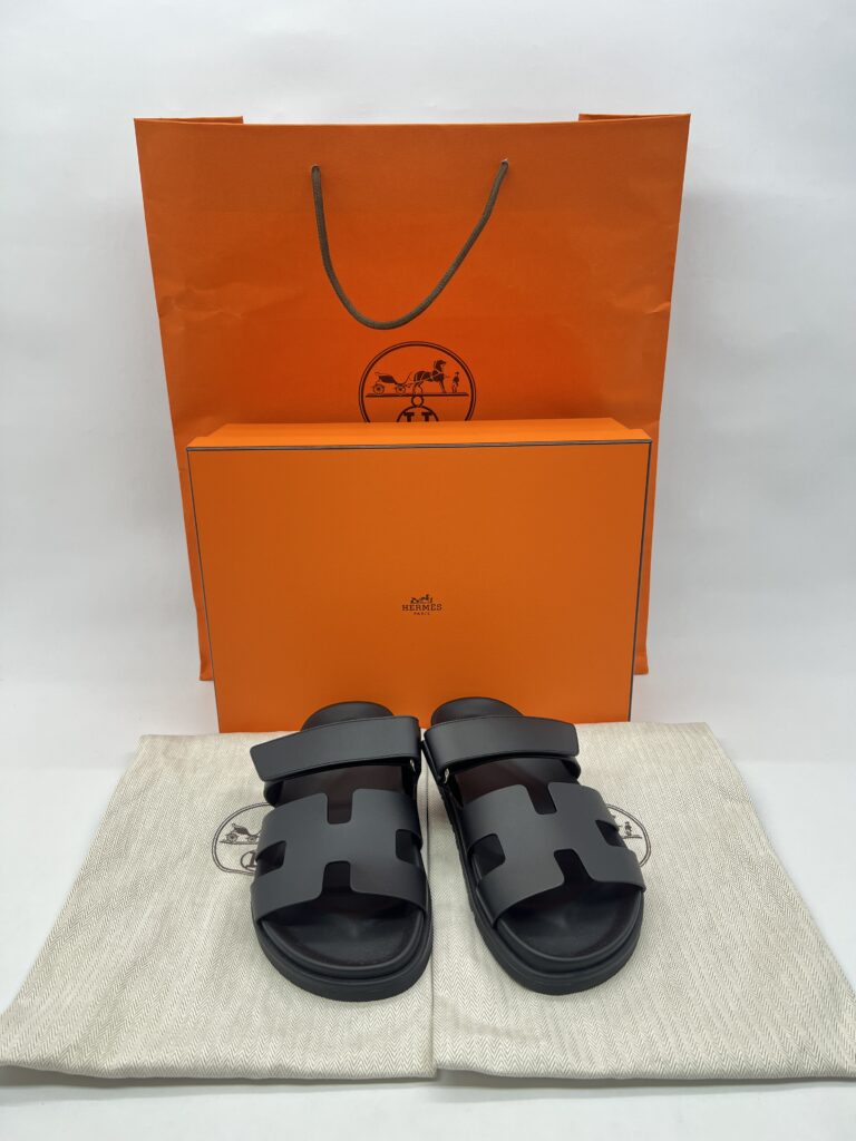 Hermes Chypre Sandals Noir