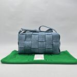 Bottega Veneta Brick Cassete Intrecciato Washed Denim SHW