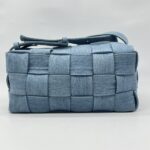 Bottega Veneta Brick Cassete Intrecciato Washed Denim SHW