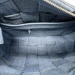 Bottega Veneta Brick Cassete Intrecciato Washed Denim SHW