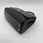 Chanel Small Coco Handle  Chevron Calfskin Black GHW