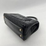 Chanel Small Coco Handle  Chevron Calfskin Black GHW